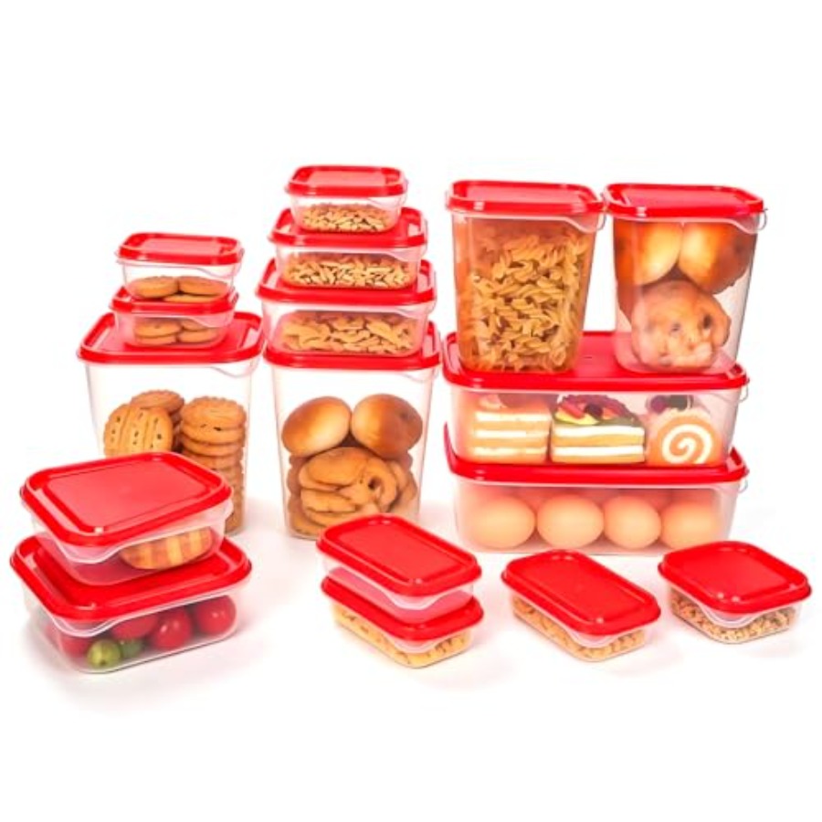 Meal Prep Containers - 17-częściowy zestaw plastikowych pojemników na żywność,