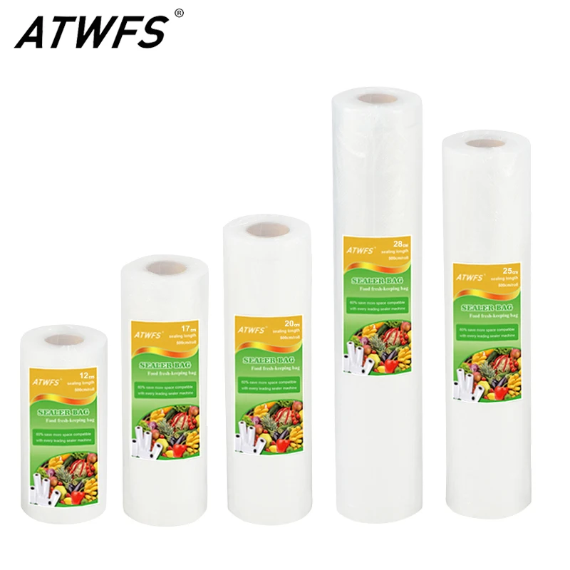 Meal Prep Vacuum Sealer - ATWFS Worki próżniowe do pakowania żywności