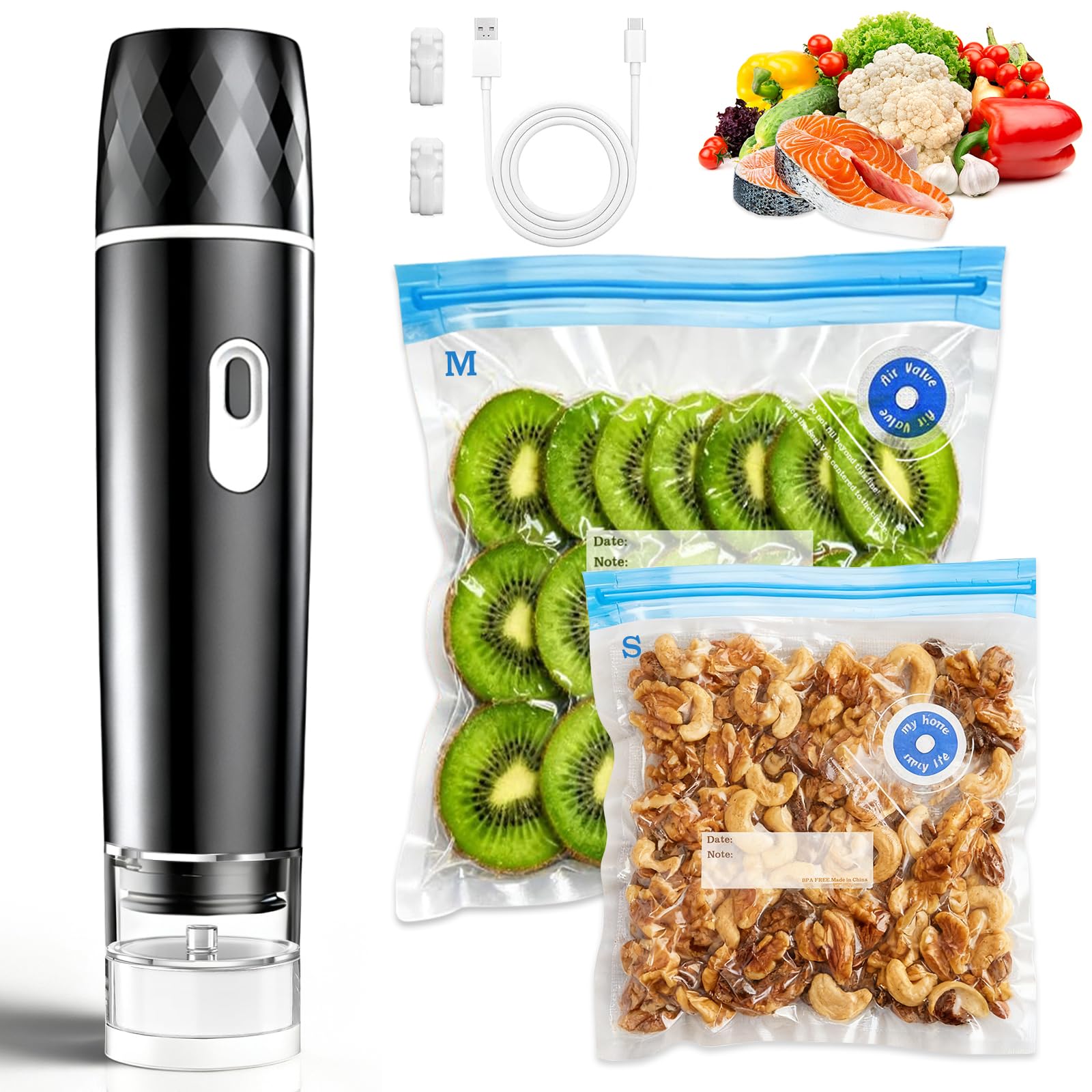 Meal Prep Vacuum Sealer - Zgrzewarka próżniowa do żywności, mocna ręczna