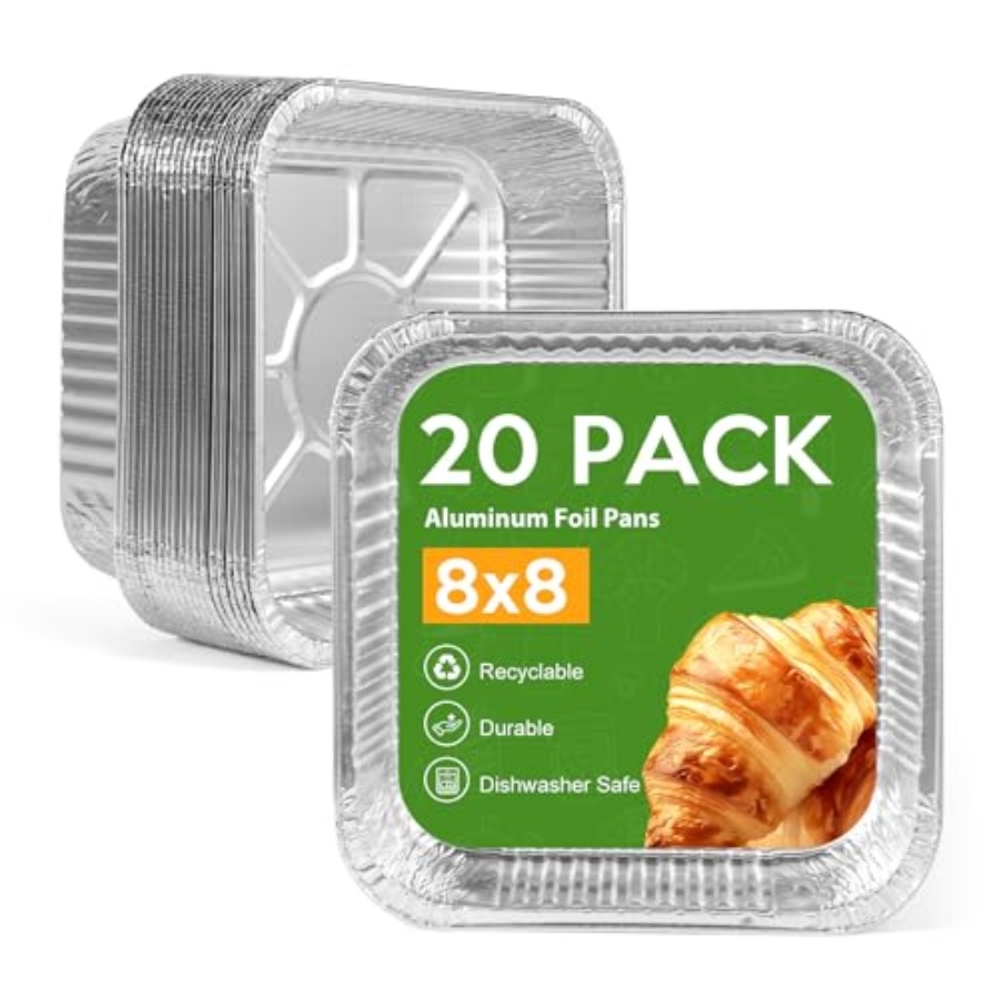 Meal Prep Containers - Formy aluminiowe jednorazowe 20x20 cm -
