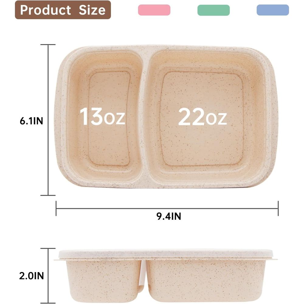 Zestaw 4 pojemników na lunch t – Meal Prep Containers recenzja i cena