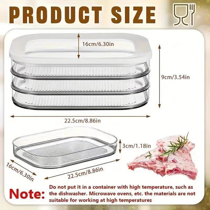 3-warstwowy pojemnik na mięsa  – Meal Prep Cold Lunches recenzja i cena