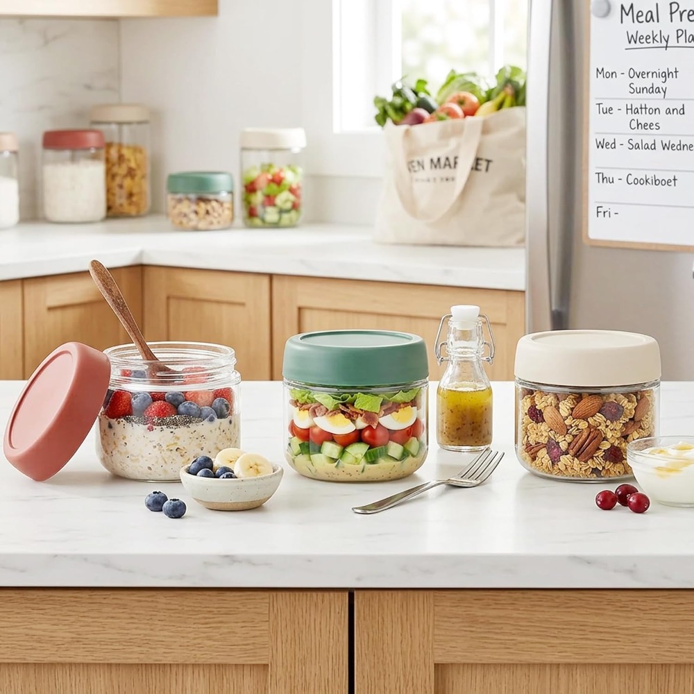 Zestaw 3 szklanych słoików o p – Meal Prep Containers recenzja i cena