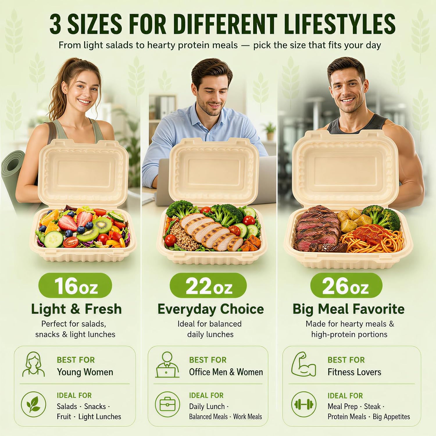 50 sztuk pojemników typu clams – Meal Prep Containers recenzja i cena