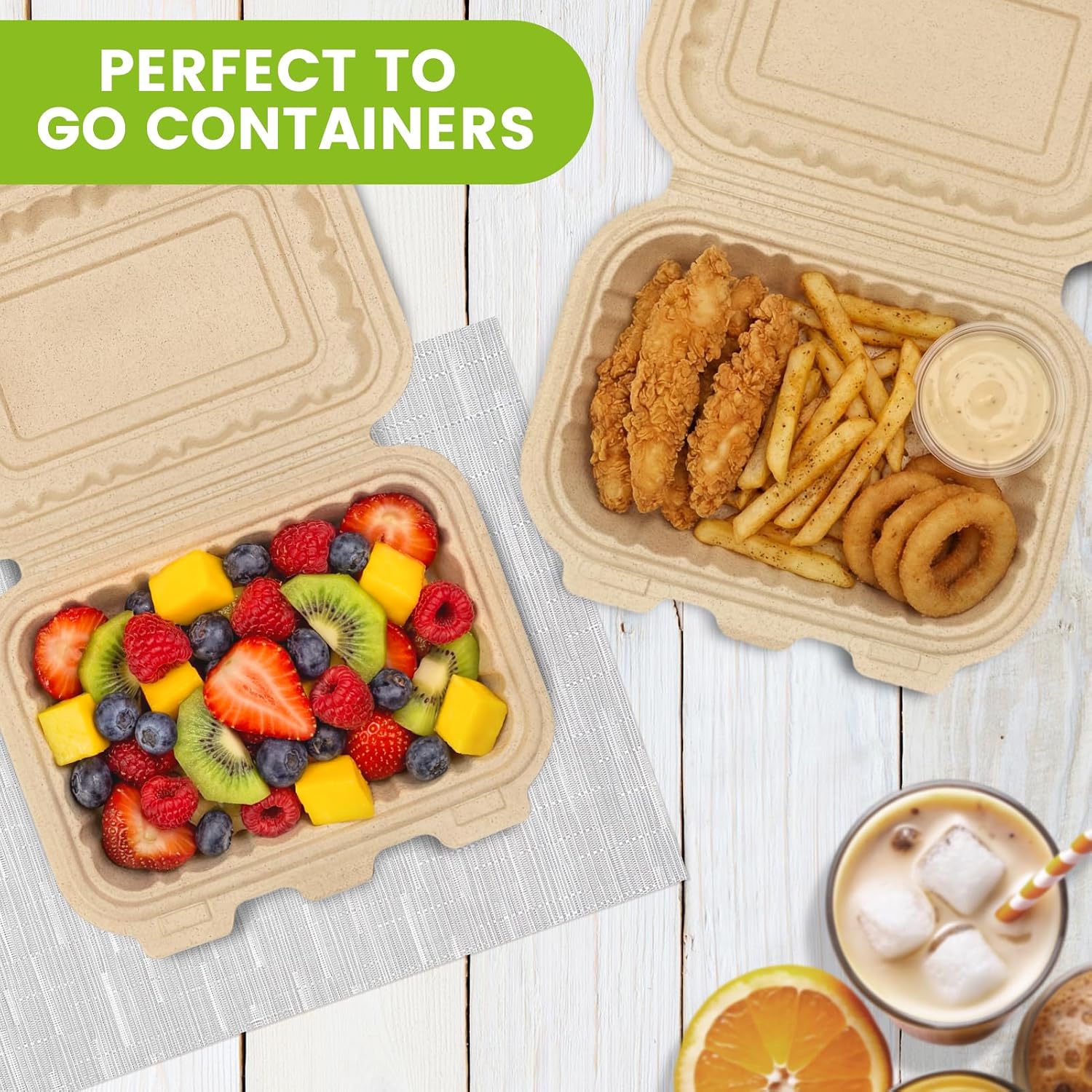 50 sztuk pojemników typu clams – Meal Prep Containers recenzja i cena