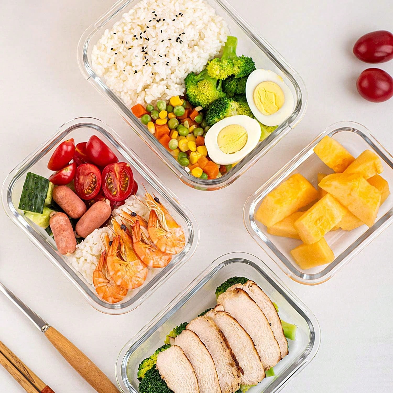 10 sztuk szklanych pojemników  – Meal Prep Containers recenzja i cena